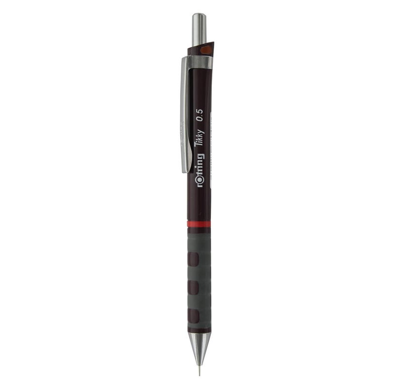 rOtring Tikky Mechanical Pencil, 0.5 mm, Burgundy, Single (1904691) - Image 1